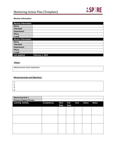 Free Meeting Action Plan Template