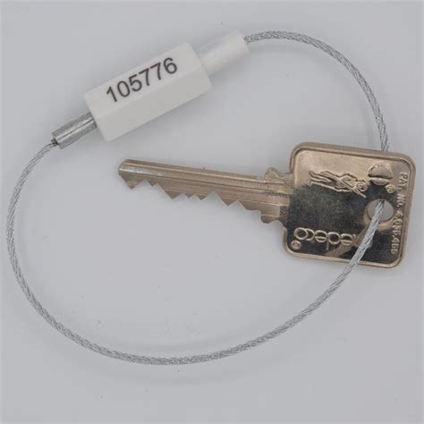 Push Lock Permanent Cable Key Ring
