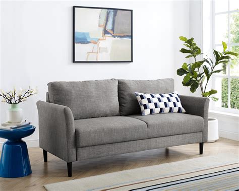 Gray sofa and blue accent chair. Naomi Home Claire Sofa & Accent Chair Navy-Color:Gray ...