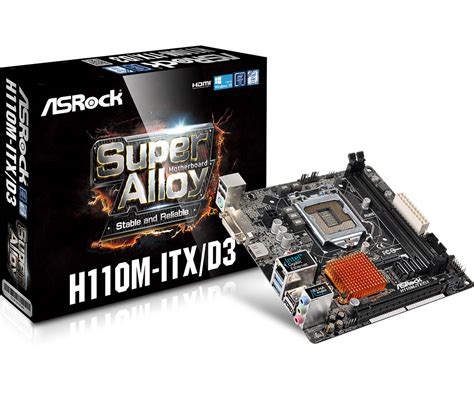 Asrock H110m Itxd3 Motherboard Specifications On Motherboarddb