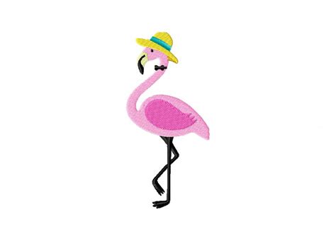 Flamingo Model Machine Embroidery Design Daily Embroidery