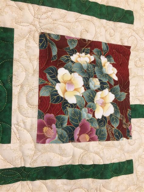 Quilting Detail On Emerald Elegance