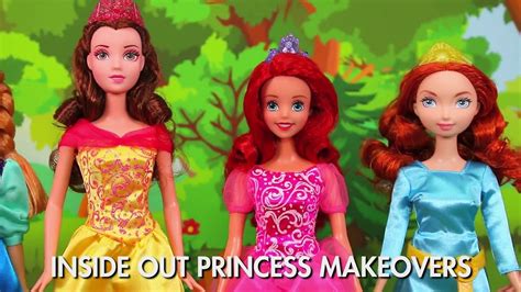 Disney Princesses Inside Out Makeovers Frozen Anna Belle Ariel