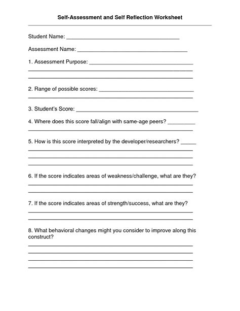 18 Best Images Of Student Behavior Reflection Worksheets Student