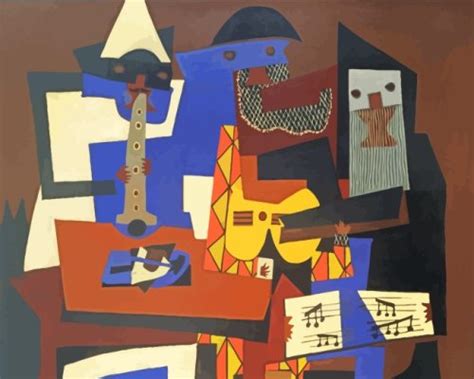 Picasso The Three Musicians Cubism Paint By Number Painting By Numbers