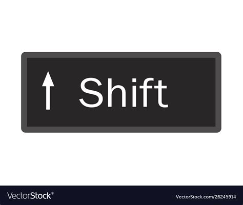 Shift Computer Key Button On White Background Vector Image