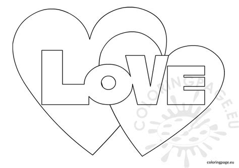 God is love coloring pages: Love - Coloring Page