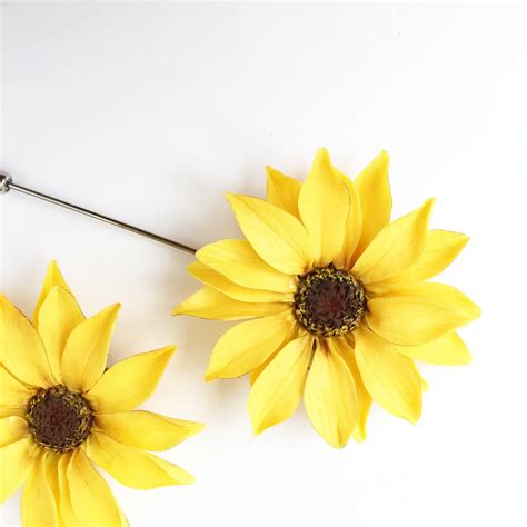 Sunflower Lapel Pin Flower Lapel Pin Sunflower Wedding Etsy