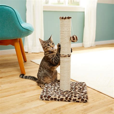 Frisco 21 In Sisal Cat Scratching Post With Toy Cheetah