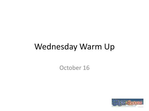 Ppt Wednesday Warm Up Powerpoint Presentation Free Download Id2618825