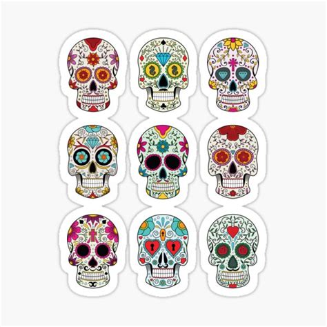 Holographic Sugar Skull Sticker By Jboks2 Ubicaciondepersonascdmxgobmx