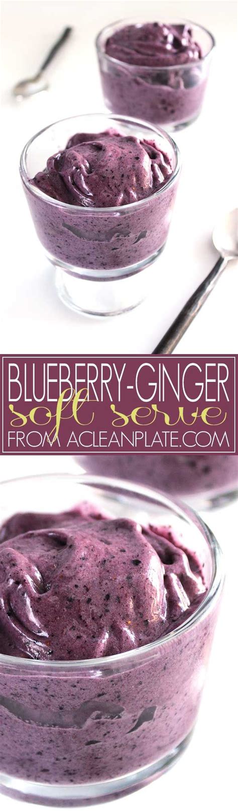 Blueberry Ginger Soft Serve Ice Cream