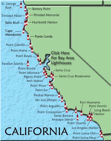 Map Of California Coastline Beaches World Map