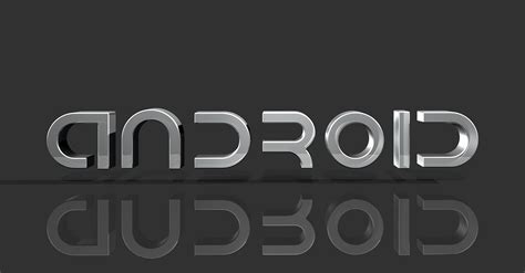 Metallic 3d Android Logo Trashedgraphics
