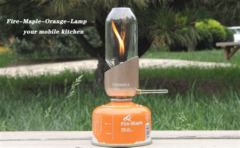 Fire Maple Orange Camping Gas Lantern Glass Steel And Aluminum