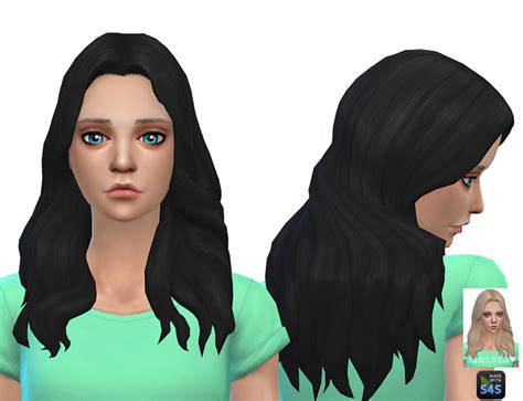 Long Parted Wavy Hair Recolors At Simista Sims 4 Updates