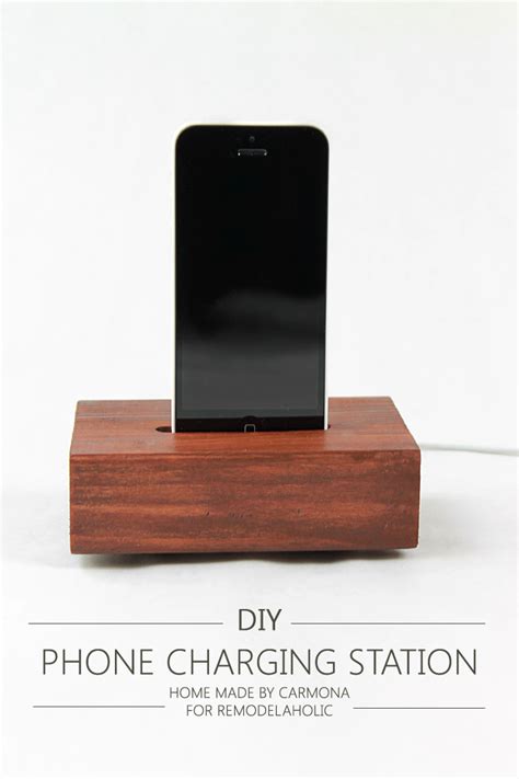 Remodelaholic Simple Knock Off Phone Charging Station