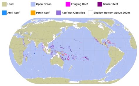 World Map Of Coral Reefs Allina Madeline