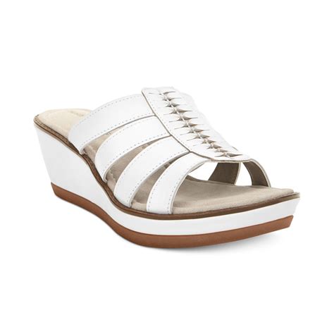 Hush Puppies Womens Roux Platform Wedge Sandals In White Lyst