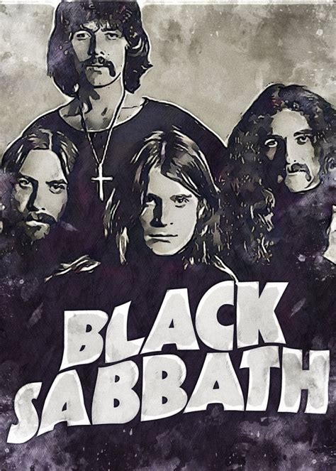 Black Sabbath Poster By Habit Art Displate In 2021 Punk Bands