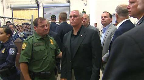 Pence Visits Texas Border Patrol Facilities Highlights Overcrowding