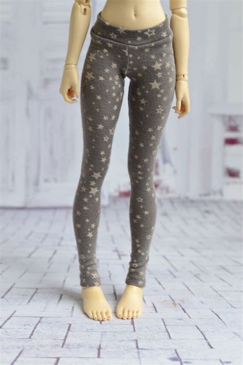 Gray Star Leggings For Doll 14 Msd Minifee By Candydollshop