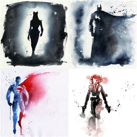 Superhero Watercolor Art Prints