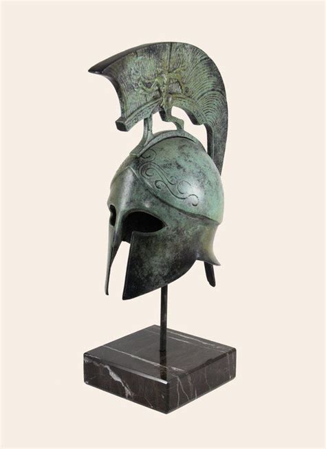 Corinthian Spartan Helmet Anthemion And Gorgonion Crest Bronze Etsy