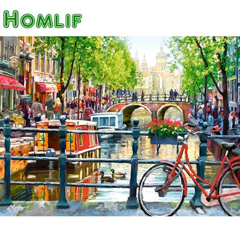 Homlif Full Squareround Drill 5d Diy Diamond Painting Amsterdam