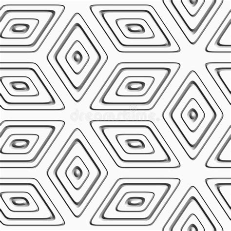 Abstract Geometric 3d White Background Seamless Pattern Stock