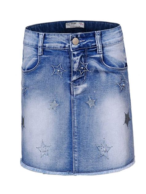 Girls Woven Denim Skirt