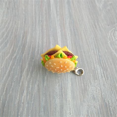 Hamburger Charm Burger Jewelry Fake Food T Etsy