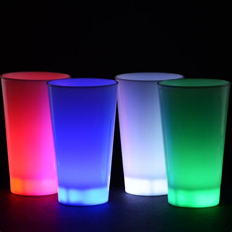 Light Up Frosted Glass 17 Oz Solid 118428 17 S