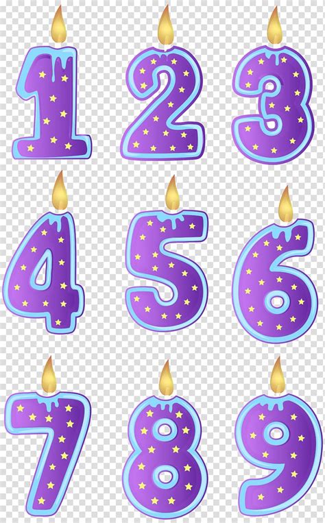Number Candles Clip Art Library