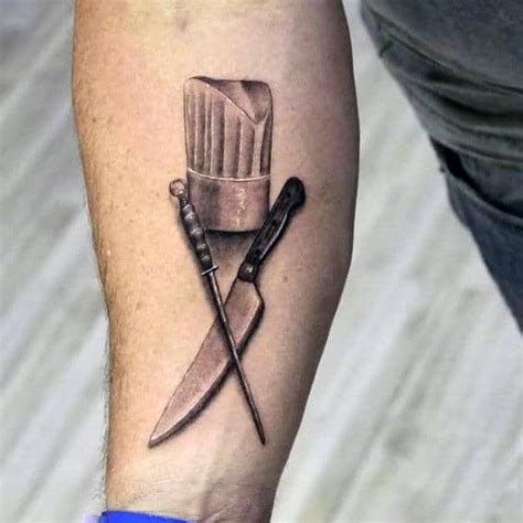 60 Chef Knife Tattoo Designs For Men Cook Ink Ideas