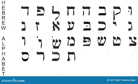 Alfabeto Hebreo Vector Ilustración Del Vector Ilustración De Arte
