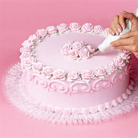 Cake baking and decorating supplies checklist. How to Add Tuk 'N Ruffle To Cake Boards | Wilton