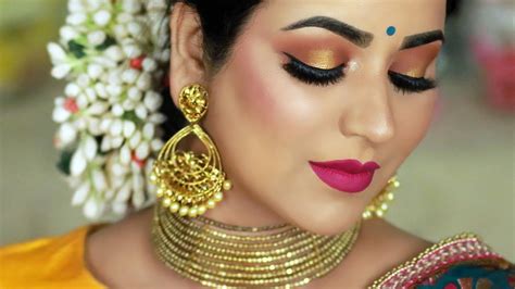 Traditional Indian Wedding Guest Makeup Tutorial Sunset Halo Smokey Eye Makeup For Beginner
