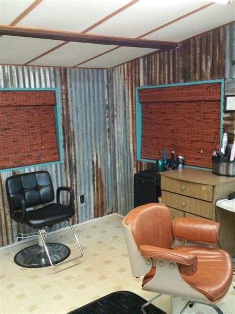 County Line Hair Salon Adds Rustic Accent Wall To Enhance The Country