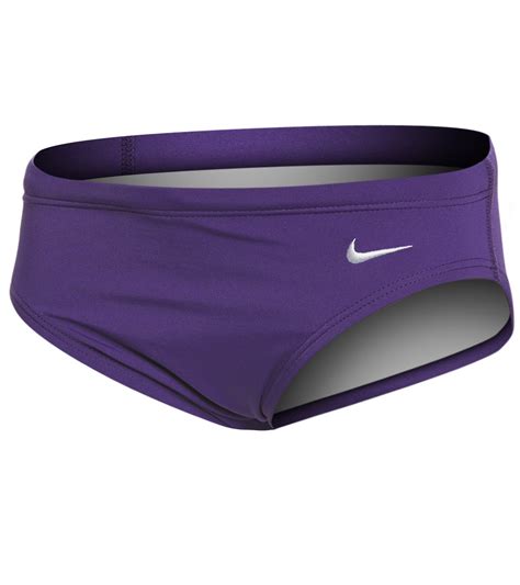 Nike Boys Solid Poly Brief Swimsuit At
