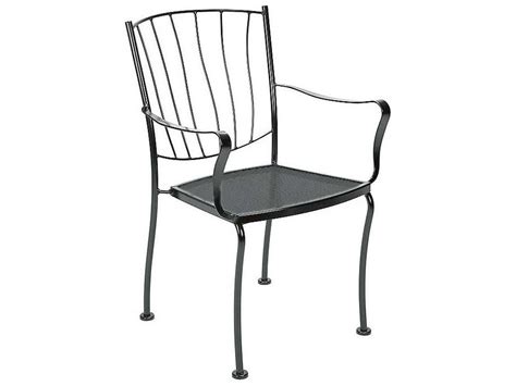 This highly original chair the coupling from the excellent design and high practicality. Woodard Aurora Wrought Iron Stackable Dining Arm Chair ...