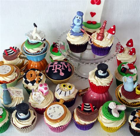 He'll look less dopey and more like the cartoon. The Perfectionist Confectionist: Alice in Wonderland Cupcakes