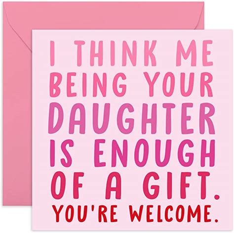 Central 23 Mothers Day Cards For Mum Dad Birthday Card Being Your Daughter Is Enough Of A