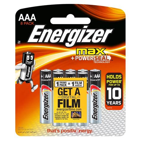 Energizer Max Alkaline Aaa 8 Pack Batteries Sportsmans Warehouse