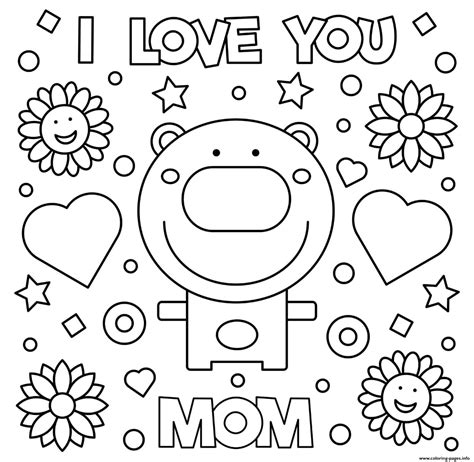 I Love You Mom Printable Coloring Pages Printable Word Searches
