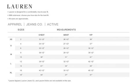 Ralph Lauren Mens Blazer Size Chart