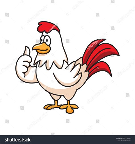 Happy Chicken Vector Illustration Cartoon Image Vectorielle De Stock