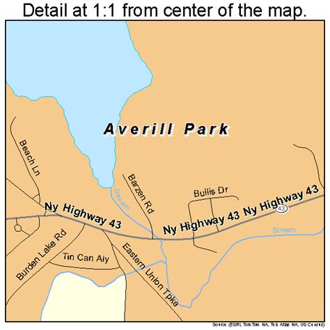 Averill Park New York Street Map 3603320