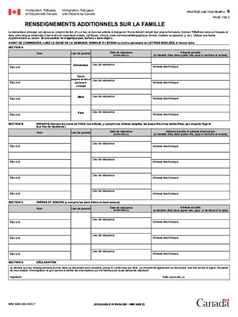 Imm 5406 Francais Pdf Fill Out And Sign Online Dochub