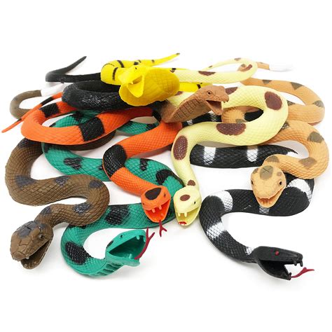Boley Giant Snakes 8 Pack 18 Long Realistic Rubber Fake Snake Toy